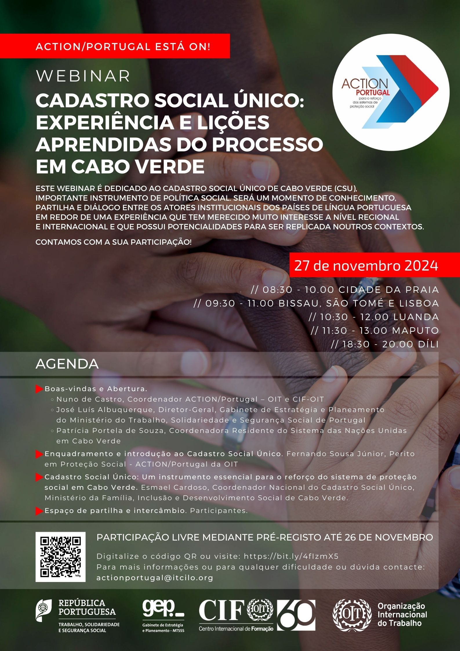 Webinar Cadastro Social Único: Experiência e lições aprendidas do processo em Cabo Verde 27 de novembro 2024